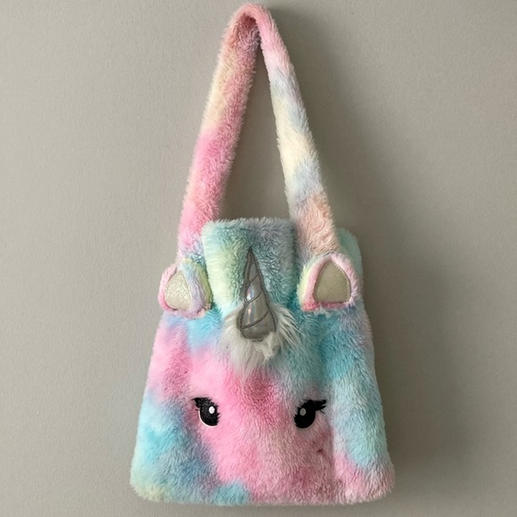 The Children's Place Other - Children’s Place Fluffy Tie-Dye Unicorn Tote Bag